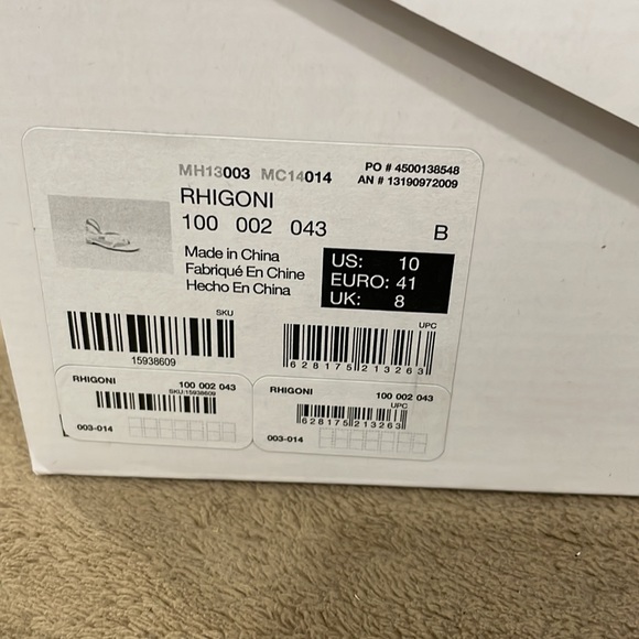 Aldo white/nude with gold on heel (mini heel) - size 10 - Picture 4 of 4